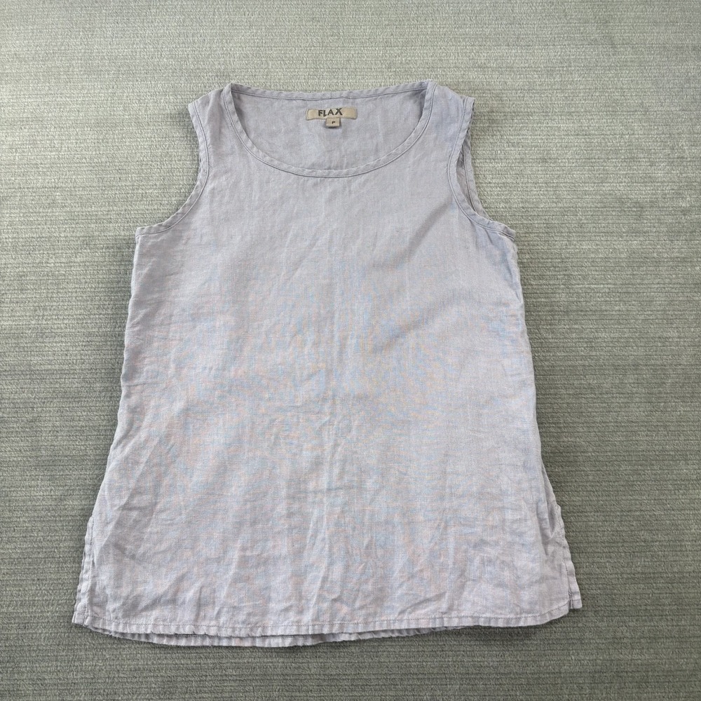 Flax Tank Womens P Purple Relaxed Linen Coast Capsule Boxy Loose Lagenlook